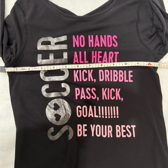 3/$20 Place It Sport Girls’ Soccer Graphic L/S Top Black M 7/8 Activewear - Picture 10 of 11